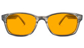 SunDown Wayfarer Blue Blocking Glasses-Pearl Grey Blue Light Blocking Glasses - Amber Lens BlockBlueLight 